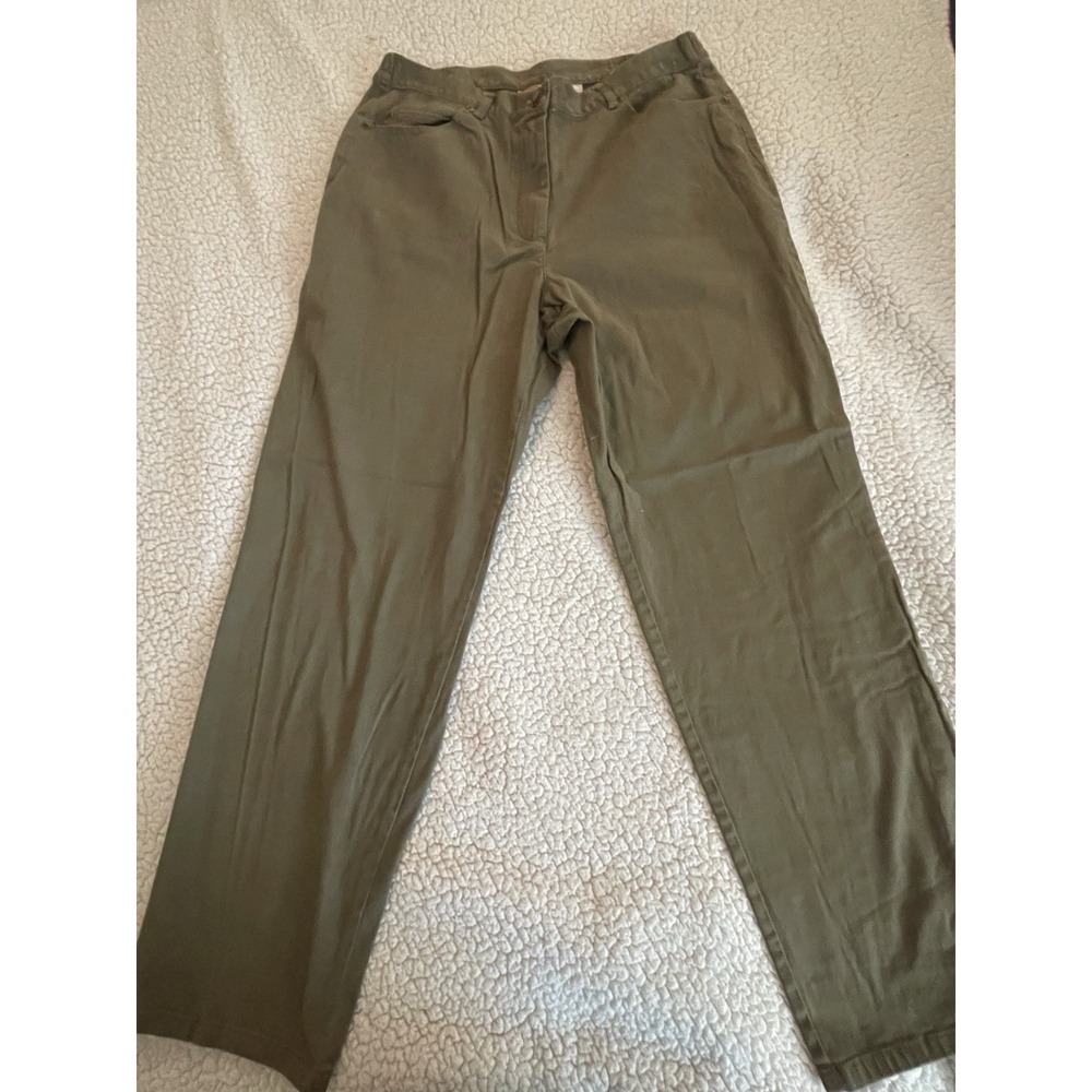 Ruby Rd. Colored Jeans Stretch High Rise Army Green  - Sz 10